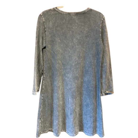 Jess & Jane gray dress cotton made in USA pockets size small artsy boho festival - Picture 4 of 16